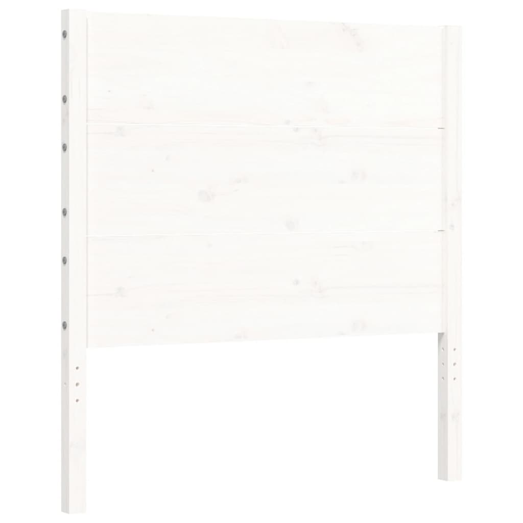 Cadre de lit sans matelas blanc 100x200 cm bois de pin massif