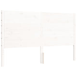 Cadre de lit sans matelas blanc bois de pin massif