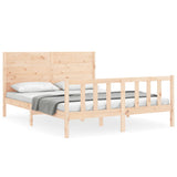 Bed frame without mattress 160x200 cm solid pine wood