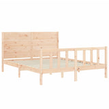 Bed frame without mattress 160x200 cm solid pine wood