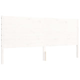 Cadre de lit sans matelas blanc 200x200 cm bois massif de pin