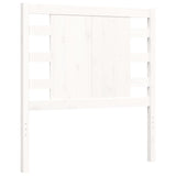 Bed frame without mattress white solid pine wood