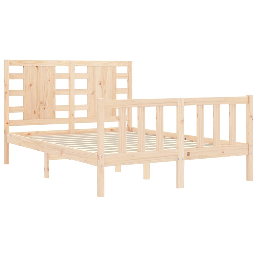 Cadre de lit sans matelas bois de pin massif