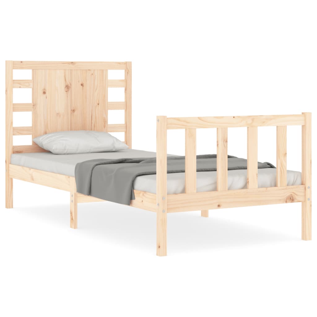 Cadre de lit sans matelas 90x200 cm bois de pin massif