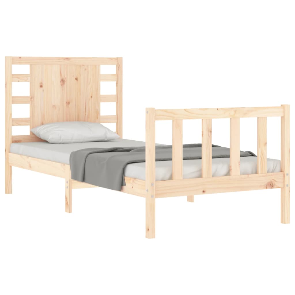 Cadre de lit sans matelas 90x200 cm bois de pin massif