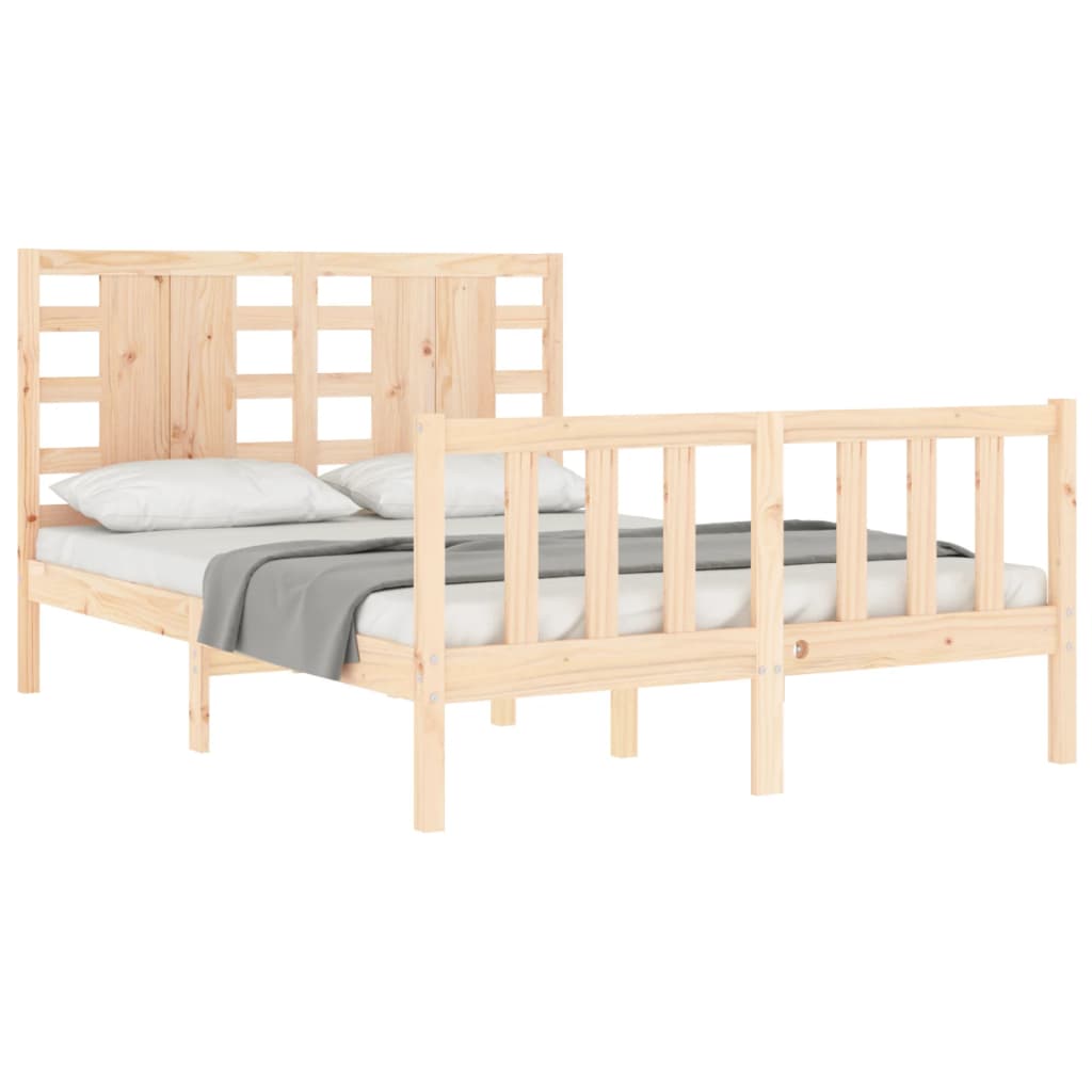 Cadre de lit sans matelas 120x200 cm bois de pin massif