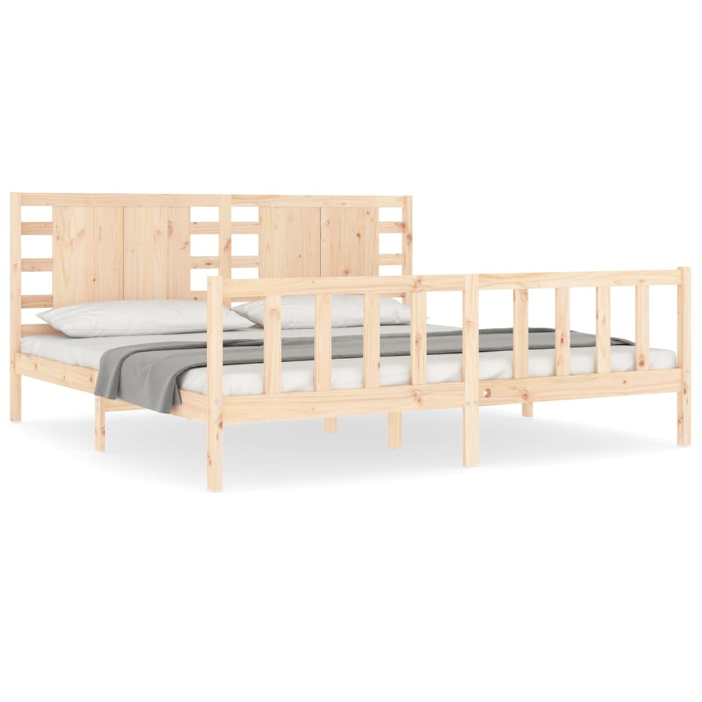 Cadre de lit sans matelas 200x200 cm bois massif de pin