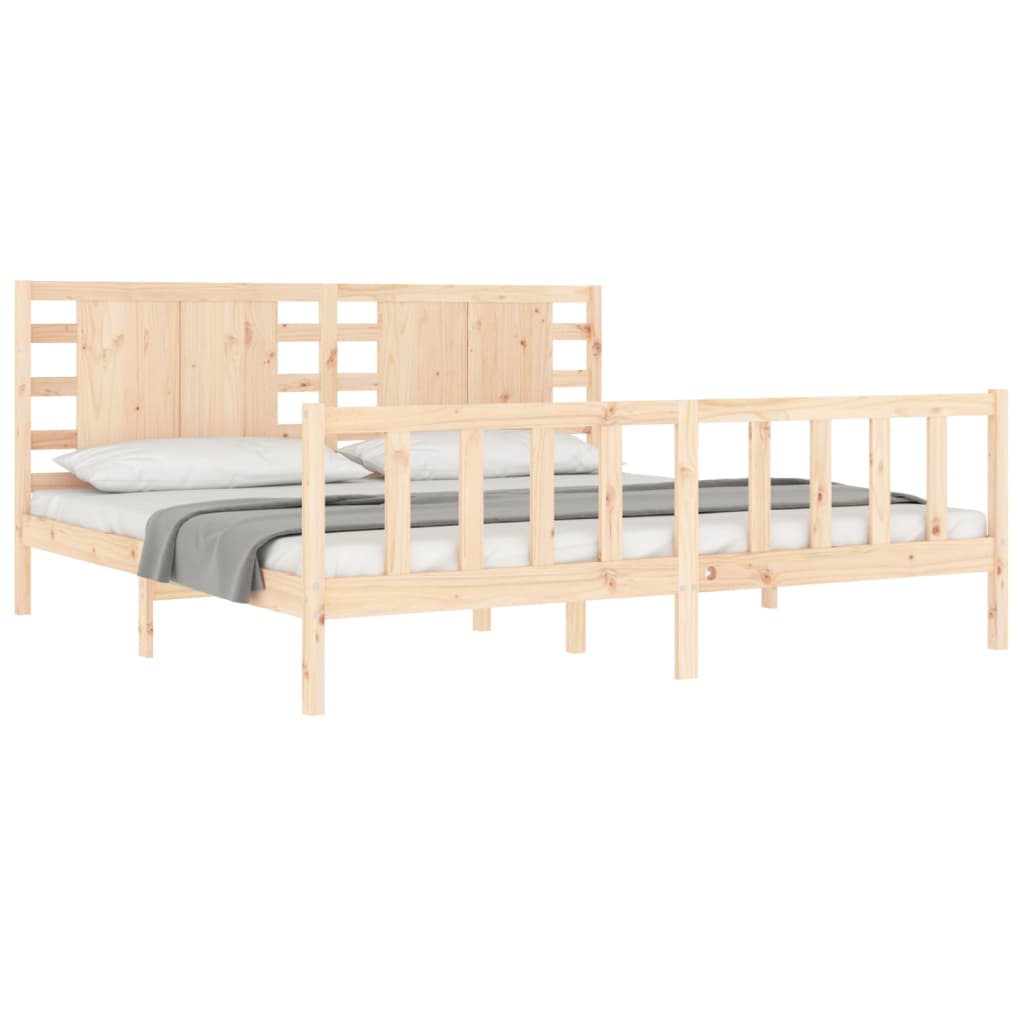 Cadre de lit sans matelas 200x200 cm bois massif de pin