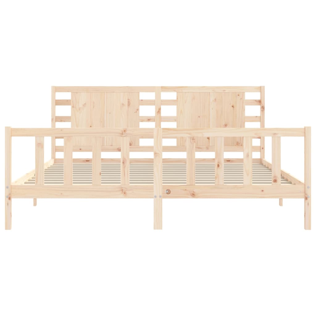 Cadre de lit sans matelas 200x200 cm bois massif de pin