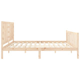 Cadre de lit sans matelas 200x200 cm bois massif de pin