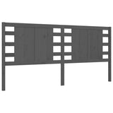 Cadre de lit sans matelas gris 200x200 cm bois massif de pin