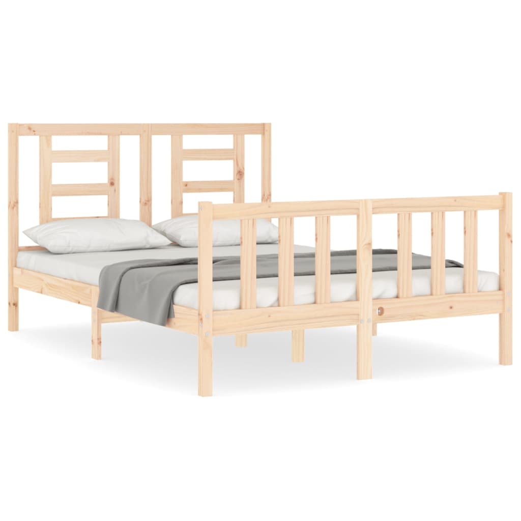 Cadre de lit sans matelas 140x190 cm bois de pin massif