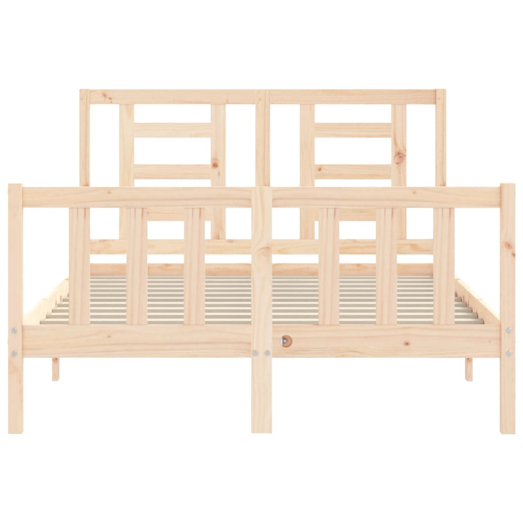 Cadre de lit sans matelas 140x190 cm bois de pin massif