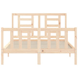 Cadre de lit sans matelas 140x190 cm bois de pin massif