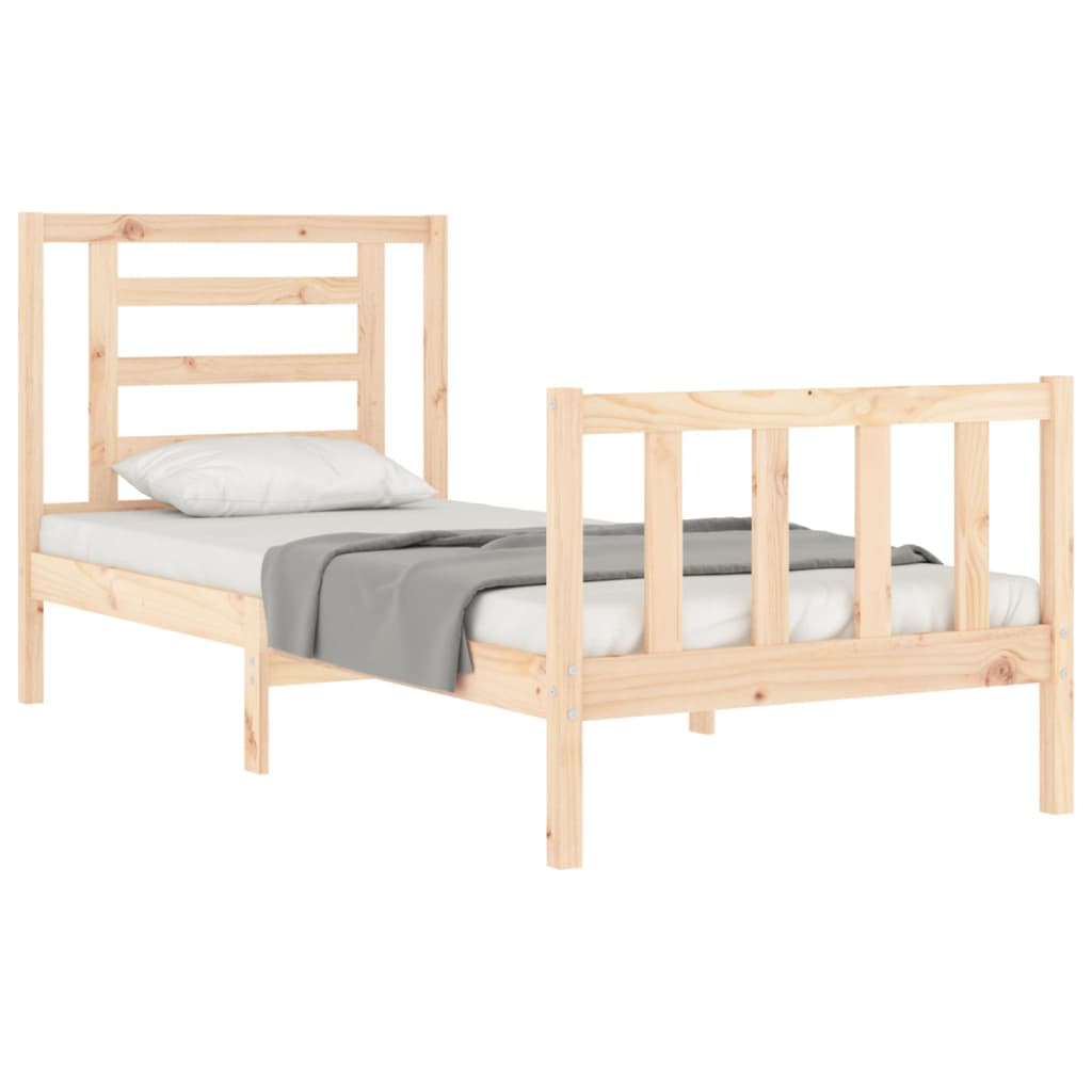 Cadre de lit sans matelas 90x200 cm bois de pin massif