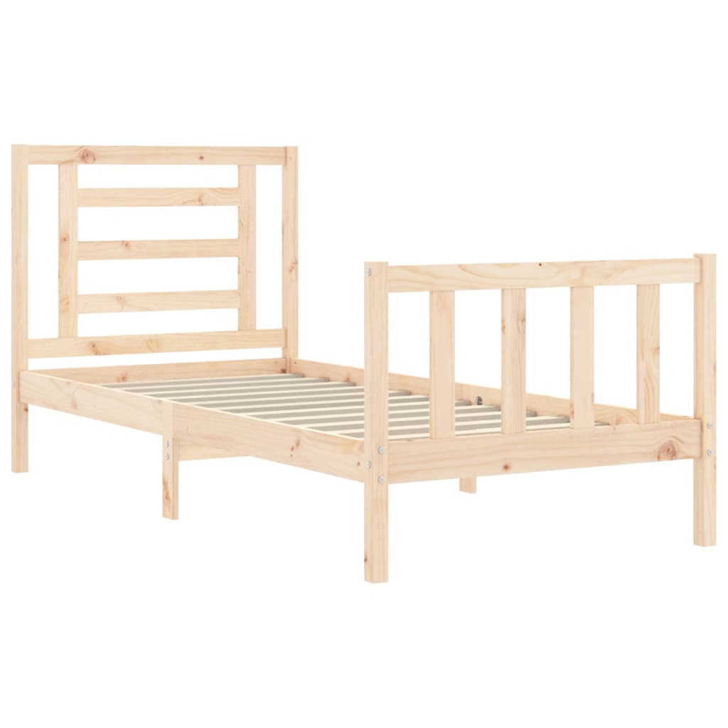 Cadre de lit sans matelas 90x200 cm bois de pin massif