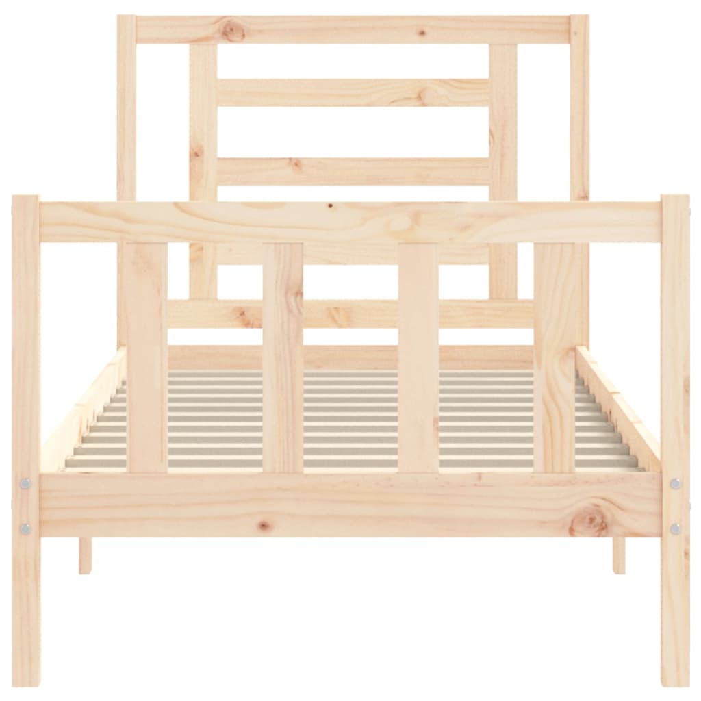 Cadre de lit sans matelas 90x200 cm bois de pin massif