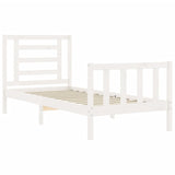 Cadre de lit sans matelas blanc 90x200 cm bois de pin massif