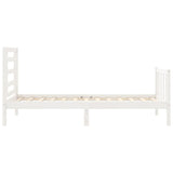 Cadre de lit sans matelas blanc 90x200 cm bois de pin massif