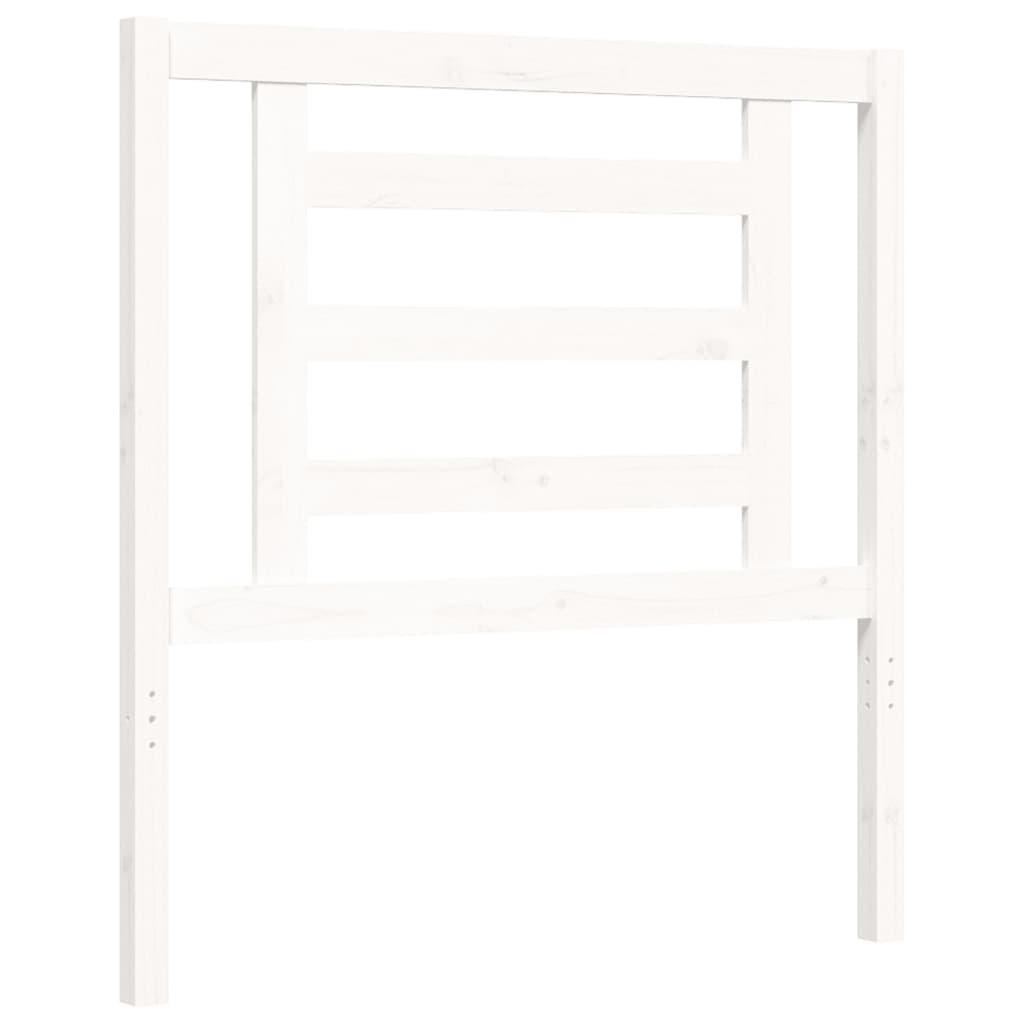 Cadre de lit sans matelas blanc 100x200 cm bois de pin massif