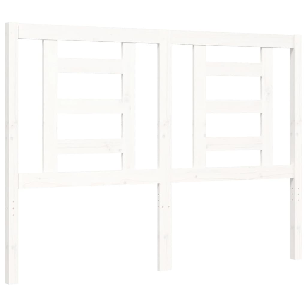 Cadre de lit sans matelas blanc 120x200 cm bois de pin massif