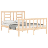 Bed frame without mattress 140x200 cm solid pine wood