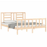 Bed frame without mattress 160x200 cm solid pine wood