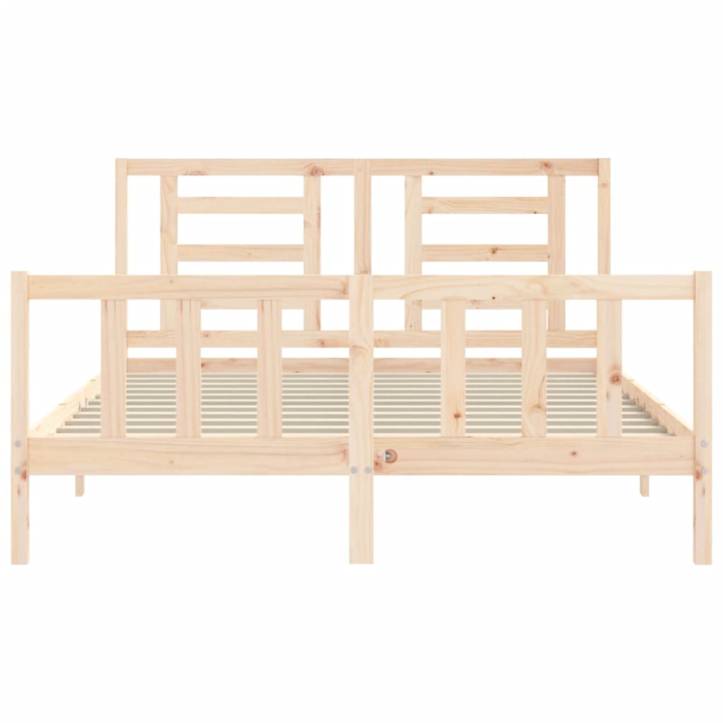 Bed frame without mattress 160x200 cm solid pine wood