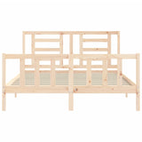 Bed frame without mattress 160x200 cm solid pine wood