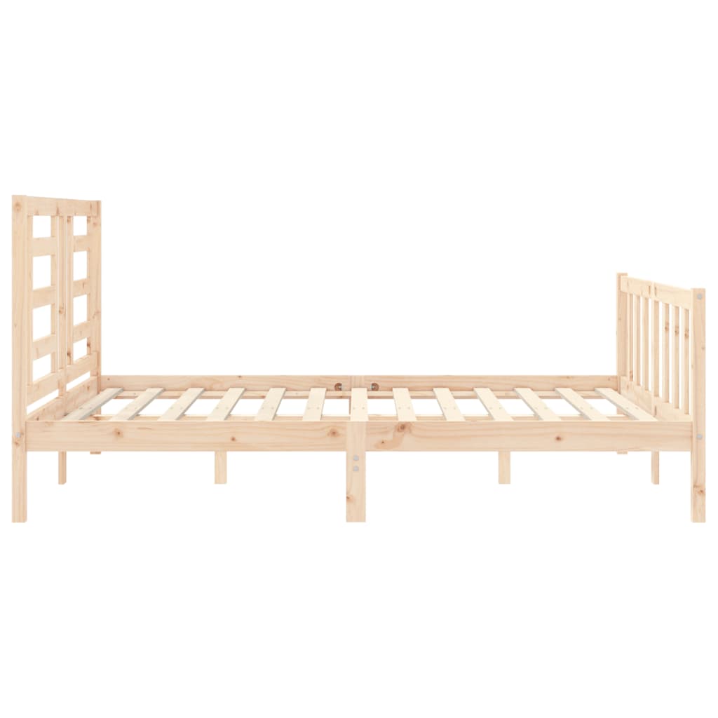 Bed frame without mattress 160x200 cm solid pine wood