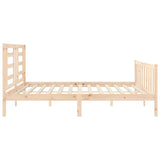 Bed frame without mattress 200x200 cm solid pine wood