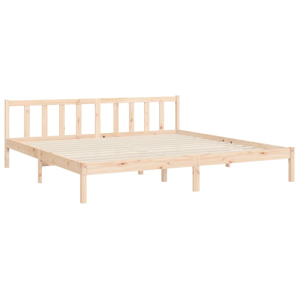 Bed frame without mattress 200x200 cm solid pine wood