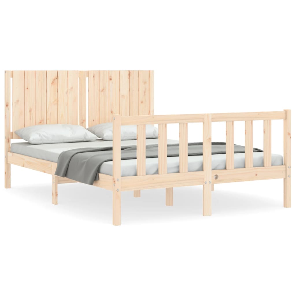 Cadre de lit sans matelas 140x190 cm bois de pin massif