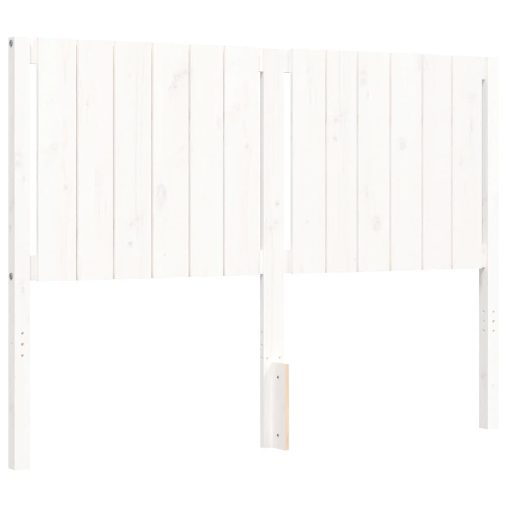 Cadre de lit sans matelas blanc 140x190 cm bois de pin massif