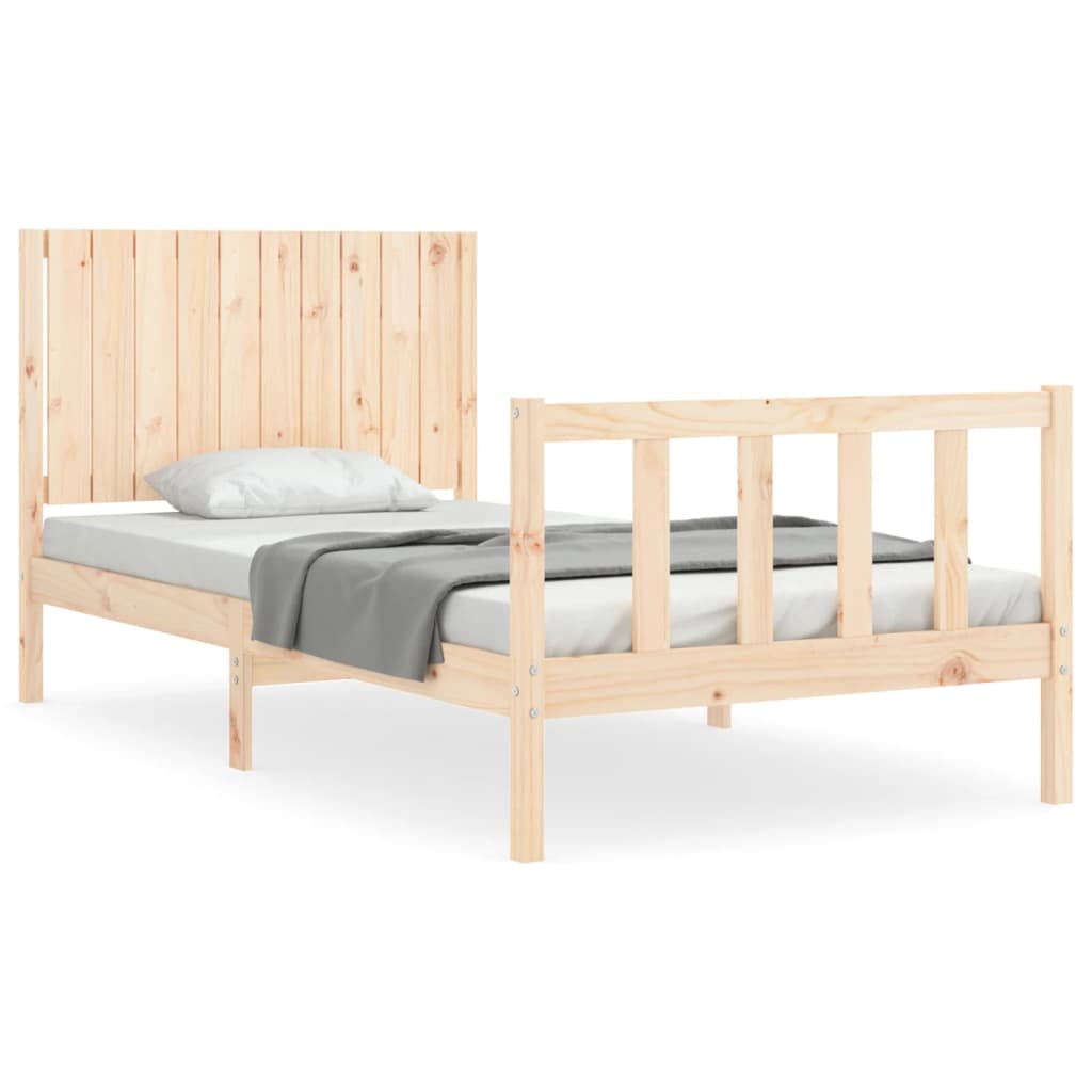 Cadre de lit sans matelas 100x200 cm bois massif de pin