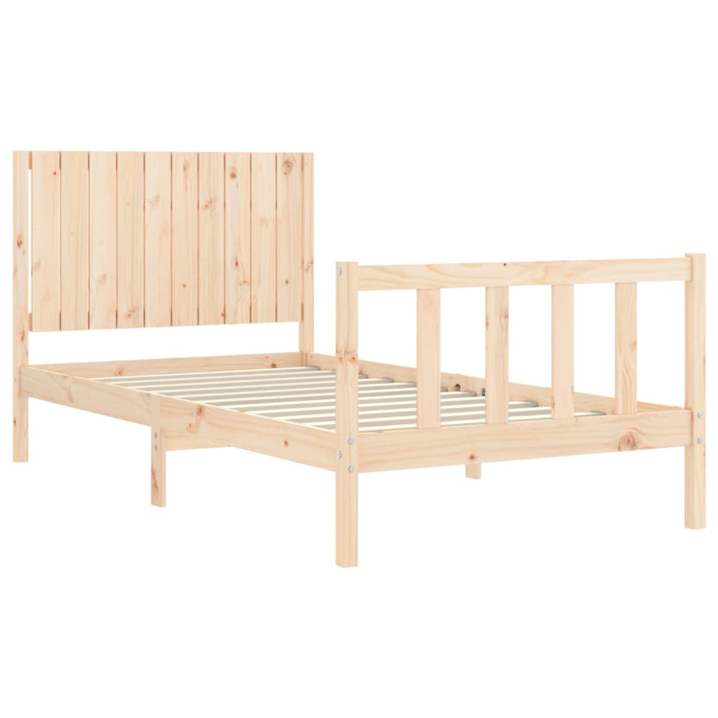 Cadre de lit sans matelas 100x200 cm bois massif de pin