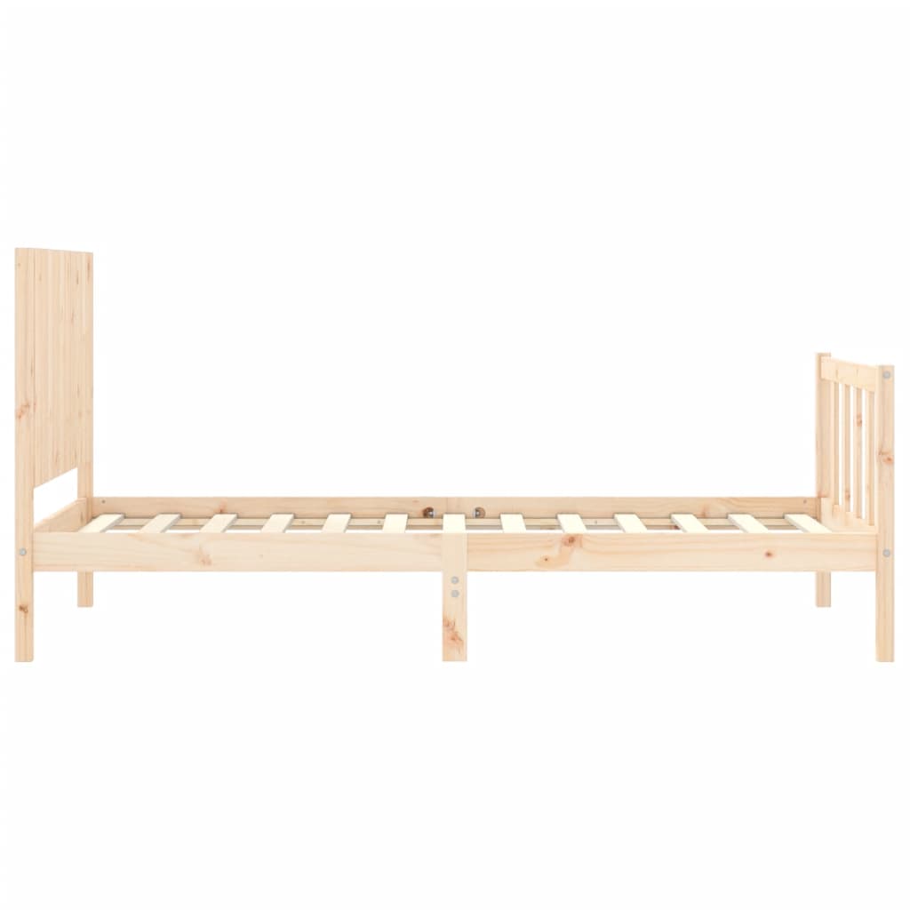 Cadre de lit sans matelas 100x200 cm bois massif de pin