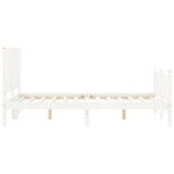 Cadre de lit sans matelas blanc 120x200 cm bois de pin massif