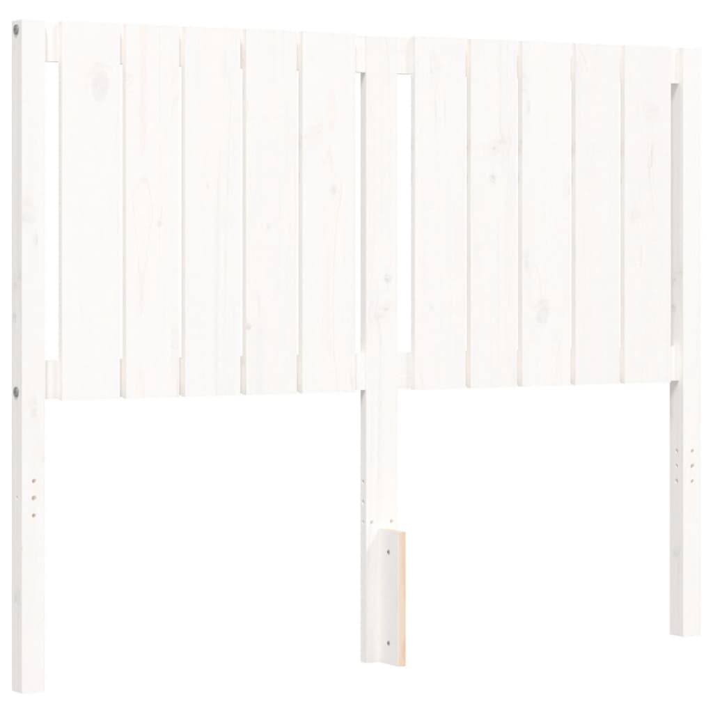 Cadre de lit sans matelas blanc 120x200 cm bois de pin massif