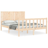 Bed frame without mattress 140x200 cm solid pine wood