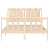 Bed frame without mattress 140x200 cm solid pine wood