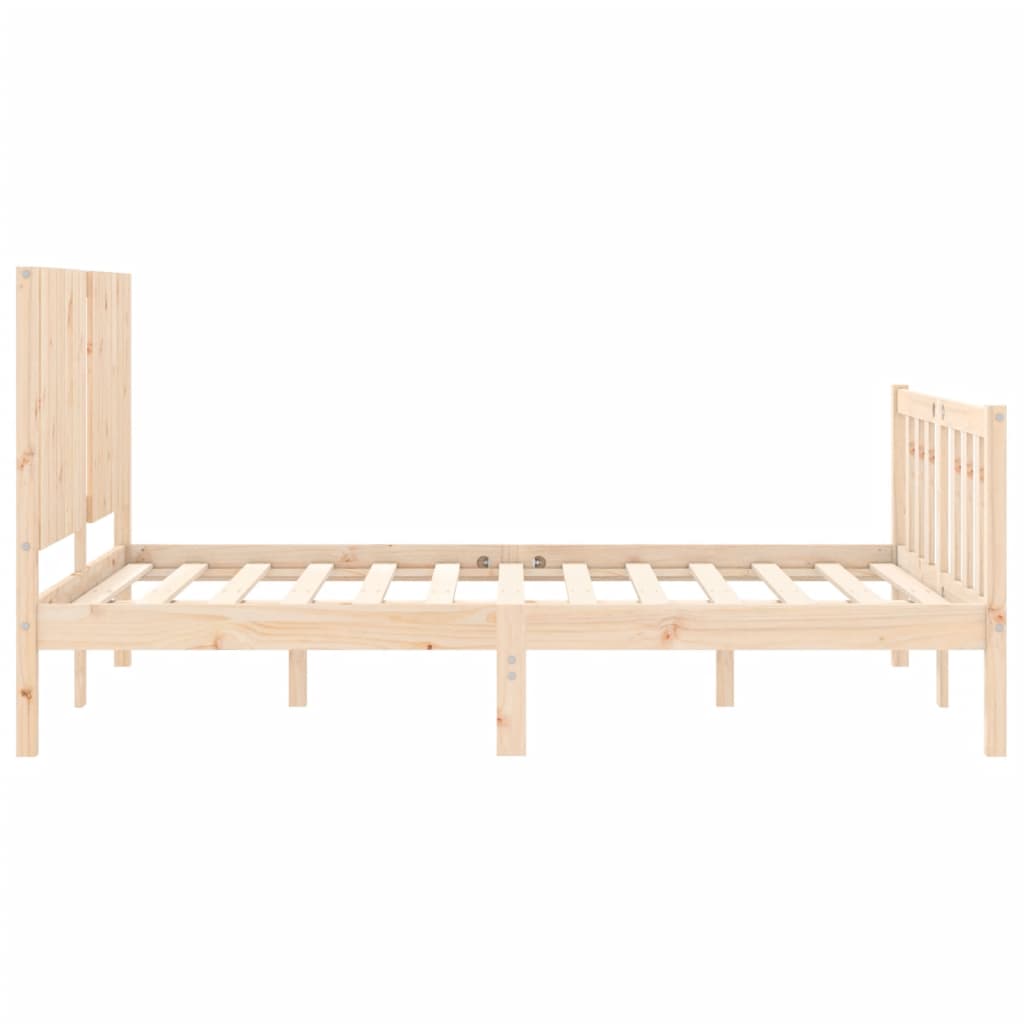 Bed frame without mattress 140x200 cm solid pine wood