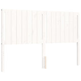 Cadre de lit sans matelas blanc bois de pin massif