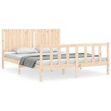 Bed frame without mattress 160x200 cm solid pine wood