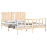 Bed frame without mattress 160x200 cm solid pine wood