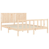 Bed frame without mattress 160x200 cm solid pine wood