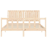 Bed frame without mattress 160x200 cm solid pine wood