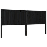 Cadre de lit sans matelas noir 200x200 cm bois massif de pin