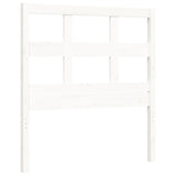 Bed frame without mattress white solid pine wood