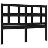 Cadre de lit sans matelas noir 140x190 cm bois de pin massif